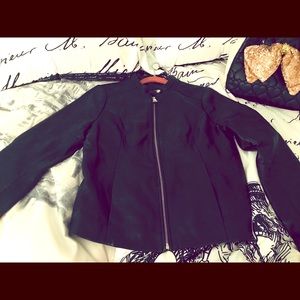 Calvin Klein Leather Jacket Like New Small